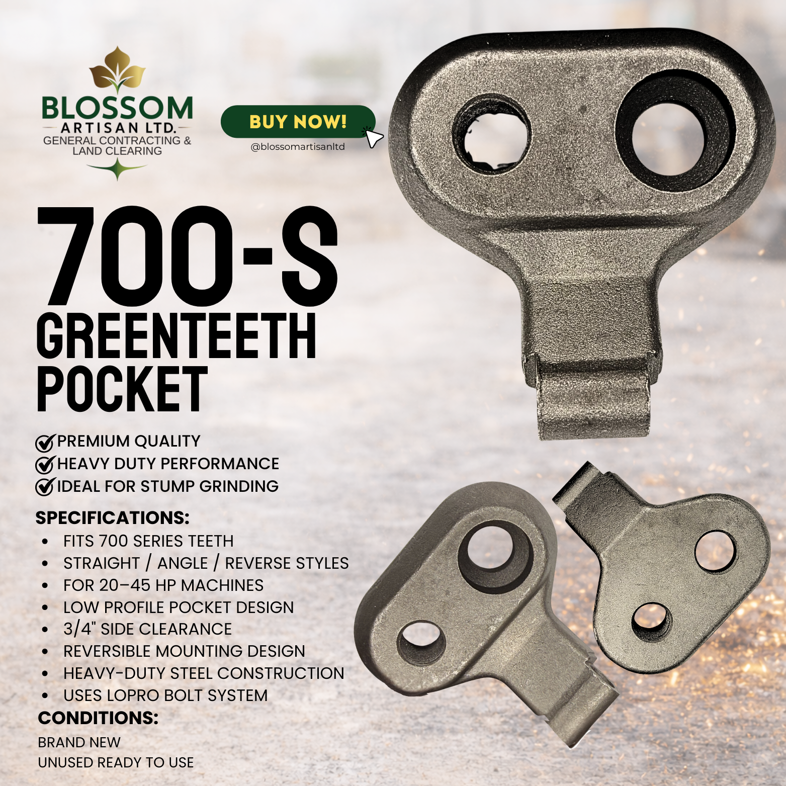 700 Series Greenteeth® Pocket – Premium Aftermarket Replacement