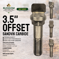 3.5” Offset Stump Grinder Teeth – Sandvik Carbide | Aftermarket Fit for Carlton
