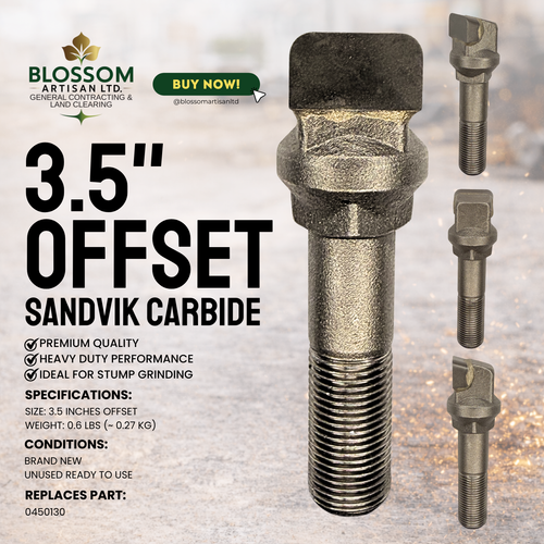 3.5” Offset Stump Grinder Teeth – Sandvik Carbide | Aftermarket Fit for Carlton