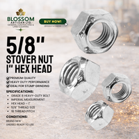 5/8" Stover Lock Nut | 1" Hex | Heavy-Duty Fastener